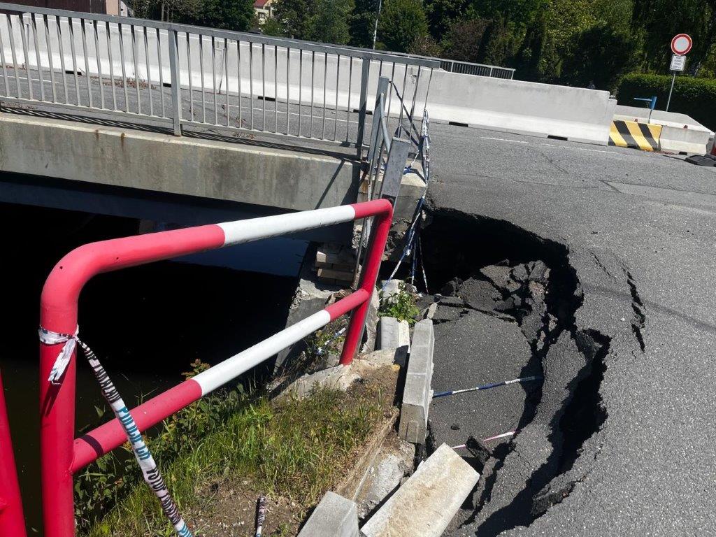 Současný stav mostu nad Porubkou. Foto: OKAS